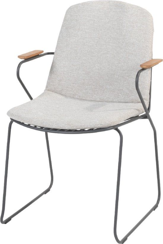 4 Seasons Veneto Dining Tuinstoel - Stapelbaar - Antraciet - 1 Stuk