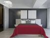Italian Bed Linen Zomerdeken, vuurvast, tweekleurig, van zijde, bordeaux/donkergrijs, 260 x 270 cm