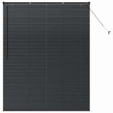 VidaXL Store Venetiaanse jaloezie Zwart 175 x 150 cm 25 mm Aluminium