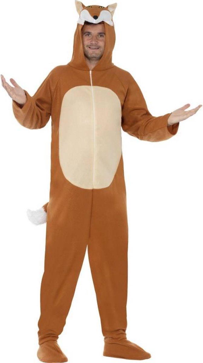 Smiffys Fox Costume - Orange - Polyester - Adult