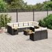 Maison Exclusive - Ensemble de jardin pour le jardin, composé de 10 pièces avec coussins, en polyrotin noir