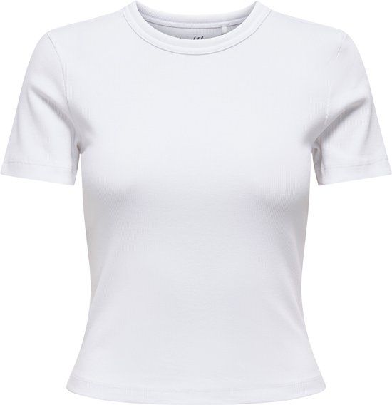 ONLY - ONLVAL LIFE S/S O-NECK TOP CC JRS - Meisjes - T-shirts - Katoen/Elastaan - XXl - Wit