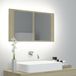 Maison Exclusive Armoire miroir de salle de bain LED, finition chêne Sonoma, dimensions 80 x 12 x 45 cm, en acrylique