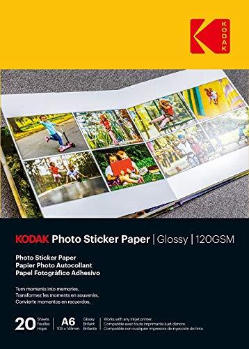 Kodak Fotosticker papier, A6 X20, glanzend 120 g/m², 20 x 20 cm