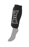 Metal Boxe Elastische katoenen scheenbeschermers L zwart/wit