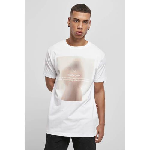 Mister Tee Sensitive Content T-shirt met printopdruk - Wit