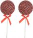 Merkloos / Sans marque Kaemingk B.V. Kerstboomdecoratie lolly - 2x - rood/wit - foam - 36 cm - kerstversiering hangdecoratie
