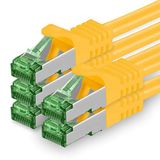 1aTTack.de 1,5 m Cat.7 netwerkkabel 5-pack Cat7 patchkabel LAN-kabel Ethernet RJ45 10 Gbit/s (alle internetsnelheden) Geel 1,5 meter