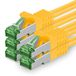 1aTTack.de 1,5 m Cat.7 netwerkkabel 5-pack Cat7 patchkabel LAN-kabel Ethernet RJ45 10 Gbit/s (alle internetsnelheden) Geel 1,5 meter