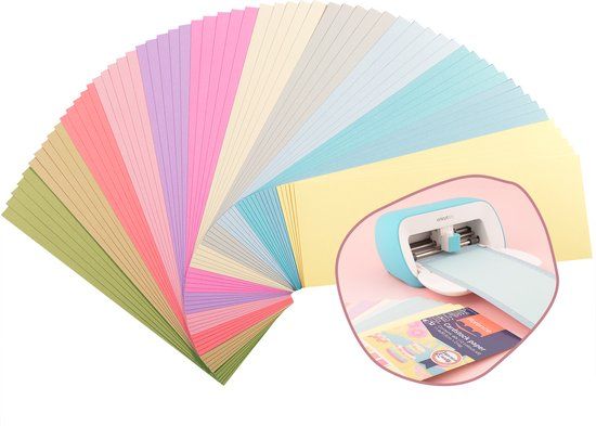 Vaessen Creative Cardstock - Multipack Pastel - 11,4 x 30,5 cm - 60 vellen - Glad - 216 g