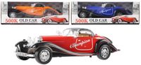 Merkloos Old car frictie 500K 1:20 3 assorti windowbox