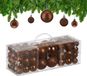 Merkloos / Sans marque Relaxdays Kerstballen Set van 76 - 3, 4 en 6 cm - Kunststof - Onbreekbaar - Bruin