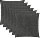 vidaXL Kussensloop HEERLEN Antraciet 55 x 55 cm 6 stuks