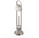 Merkloos Relaxdays Toiletbutler - 79 cm - met toiletborstel - rvs - zilver