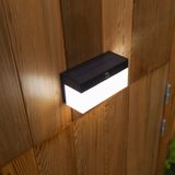 LUTEC Connect FRAN - Slimme LED wandlamp op zonne-energie met sensor - Zwart