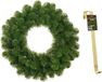 Mica Decorations Groene kerstkransen/deurkransen 45 cm met gouden hanger