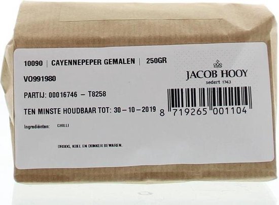 Jacob Hooy Cayennepeper Gemalen 250gr