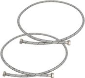 KOTARBAU® 2 Stuks - Flexibele Aansluitslang 1/2" x 1/2" - Flexibele Kraanslang 150 cm - Sanitaire Aansluitslang - Flexibele Verbindingsslang - Aansluitslang Armatuur - met Roestvrijstalen Vlechtwerk