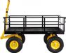 Chariot de jardin pliable - Noir - Acier - 112x75x27cm - Max 544 kg