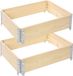 Garronda bac de culture bordure de palette 2-pack 80x60x20 cm - Naturel