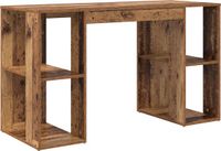 vidaXL Bureau Oud Hout Bewerkt hout 130 x 50,5 x 75 cm