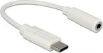 DeLOCK USB-C naar 3.5mm Jack Audio Adapter - Wit - 0.15m
