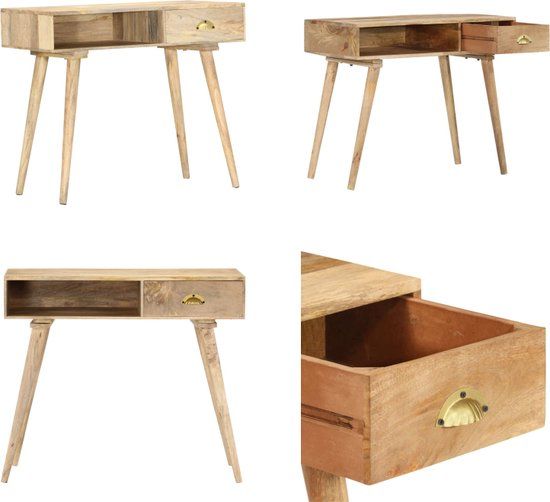 vidaXL Wandtafel 90x45x75 cm Massief Mangohout
