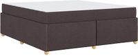 vidaXL Bedframe met matras, donkerbruin, 180 x 200 cm, stof