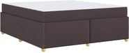 vidaXL Bedframe met matras, donkerbruin, 180 x 200 cm, stof