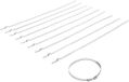 BGS Axelhoesklemmenset roestvrij staal 7 mm 50 - 120 mm 10-delig - 70328