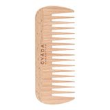 GYADA COSMETICS, Afro-kam, ideaal voor het ontwarren van krullend en afrohaar, antistatisch, breekt of elektrificeert het haar, van beukenhout