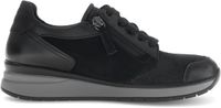 Gabor - Dames - Sneakers - Zwart - Textiel - Rubber - Veters/Ritssluiting - Maat 38