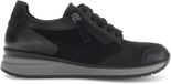 Gabor - Dames - Sneakers - Zwart - Textiel - Rubber - Veters/Ritssluiting - Maat 38