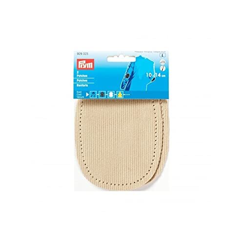 prym 14 x 10 cm 2-delig koord patches voor strijken/sewing-on beige