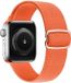 By Qubix - Solo Loop Nylon bandje - Koraal - Geschikt voor Apple Watch 44mm / 45mm / 46mm / 49mm