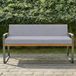 Coussin de banc, personnalisable, 34 x 78 cm, antidérapant, doux, lavable, pour jardin, terrasse, baie vitrée, gris clair
