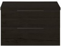 BES LED Seville Badmeubelset 80 cm - Wastafelblad Black Oak Edge Greep