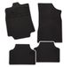 CarFashion 244334 Calypso wit AL1, automatten in zwart, automatten, zwarte voetbescherming, witte hoogglans randen, set zonder mathouder