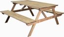 AVH-Collectie Table de pique-nique 150x165cm teck Brun / Terre