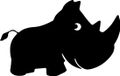 Ambiance Sticker Schoolbordsticker - Neushoorn + 4 vloeibare krijtjes - 55x85cm