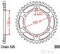 KERA Jt Sprockets 525 Jtr300.43 Steel Achtertandwiel Zilver 43t