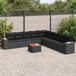Maison Exclusive - Ensemble de meubles de jardin 10 pièces avec canapé et coussins, noir, en polyrotin