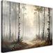 Tableau sur toile : Forêt de bouleaux paysage dans la brume nature, 90x60