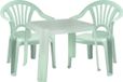 Forte Plastics Chaise haute 2x avec table set - vert menthe - plastique