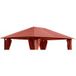 Quick-star Ersatzdach für Garten Pavillon 3x4m Rotorange Pavillondach Ersatzbezug