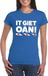 Bellatio Decorations Shoppartners Bv Blauw t-shirt Friesland - It Giet Oan - dames - kleding - korte mouw - Fryslan elfstedentocht shirts M