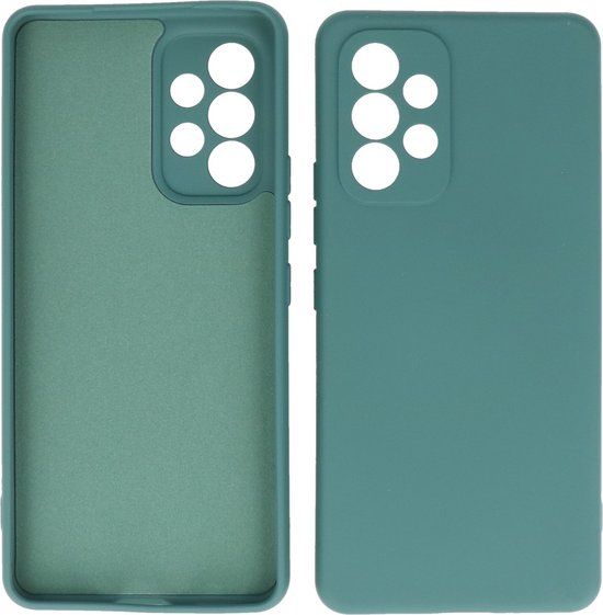 BestCases Hoesje geschikt voor Samsung Galaxy A23 - Donker Groen - Backcover - Siliconen - Draadloos Opladen
