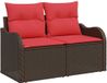 vidaXL Banc de jardin avec coussin 121 x 62 x 69 cm poly rotin