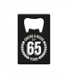 Paperdreams Metal beer opener - 65 jaar