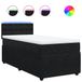 vidaXL Boxspringbed met matras, fluweel, zwart, 140x200 cm